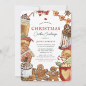 Festive kerstkoekjesuitwisseling kaart (Voorkant)