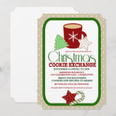 Festive kerstkoekjesuitwisseling Uitnodiging (Voorkant / Achterkant)