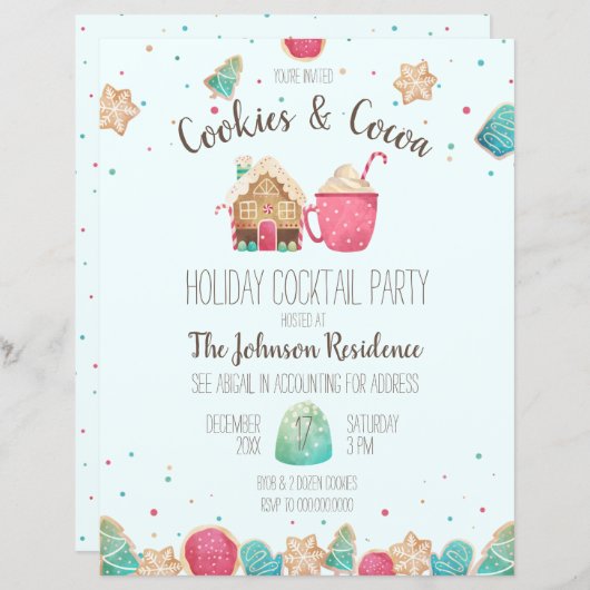 Festive kerstkoekjeswisselaarbrochure (Voorkant / Achterkant)