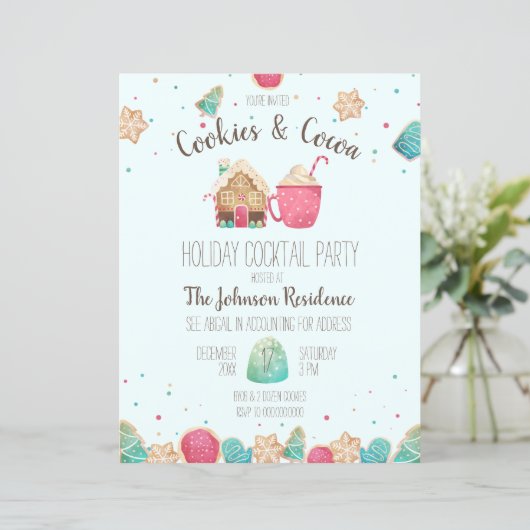 Festive kerstkoekjeswisselaarbrochure (Staand voorkant)