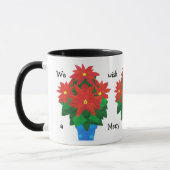 Festive kerstkoffie-Mok, Poinsettias Mok (Links)