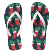 Festive kerstkousen met bladeren teenslippers (Voetbed)