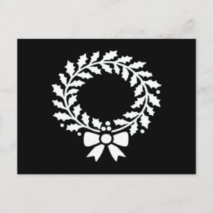 Festive kerstkrans Klassiek Feestdagenkaart