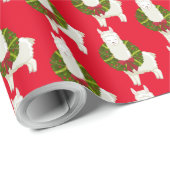 Festive-kerstlama Cadeaupapier (Rol Hoek)