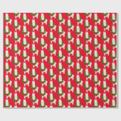 Festive-kerstlama Cadeaupapier (Vlak)