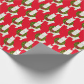 Festive-kerstlama Cadeaupapier (Hoek)