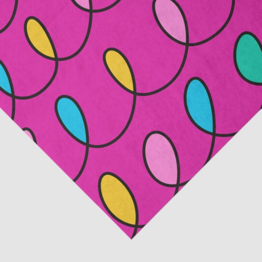 Festive kerstlampje roze tissuepapier (Detail)