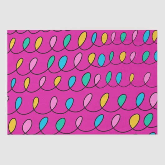 Festive kerstlampje roze tissuepapier (Voorkant)