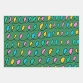 Festive kerstlamppatroon PInk Inpakpapier Vel (Voorkant 2)