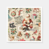 Festive kerstman servet (Voorkant)