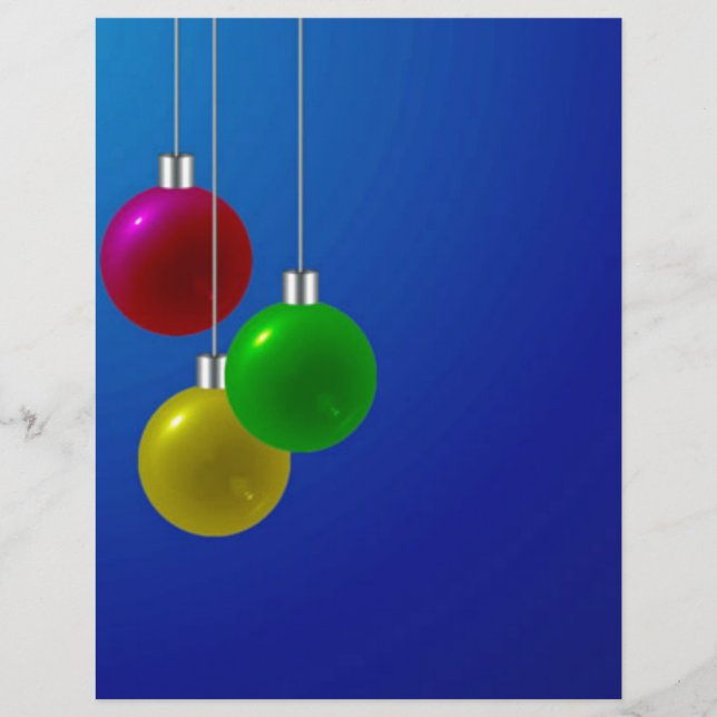 Festive Kerstmis Baubles (Voorkant)