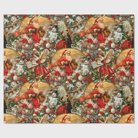 Festive  Kerstmis Cadeaupapier (Vlak)