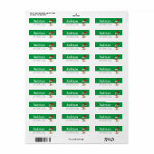 Festive Kerstmis Dog Return Address Label (Full Sheet)