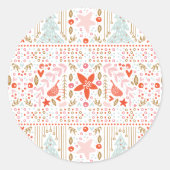 Festive Kerstmis feestdag Sticker (Voorkant)