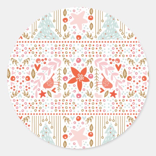 Festive Kerstmis feestdag Sticker (Voorkant)