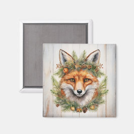 Festive Kerstmis Fox Magneet