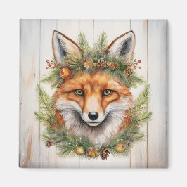 Festive Kerstmis Fox Magneet