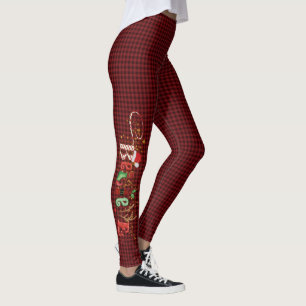 Festive kerstmis GELEVE Red Black Pset Leggings
