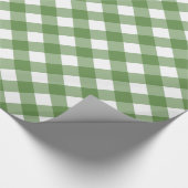 Festive kerstmis Gingham white Pset Cadeaupapier (Hoek)