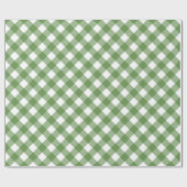 Festive kerstmis Gingham white Pset Cadeaupapier (Vlak)
