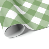 Festive kerstmis Gingham white Pset Cadeaupapier (Rol Hoek)