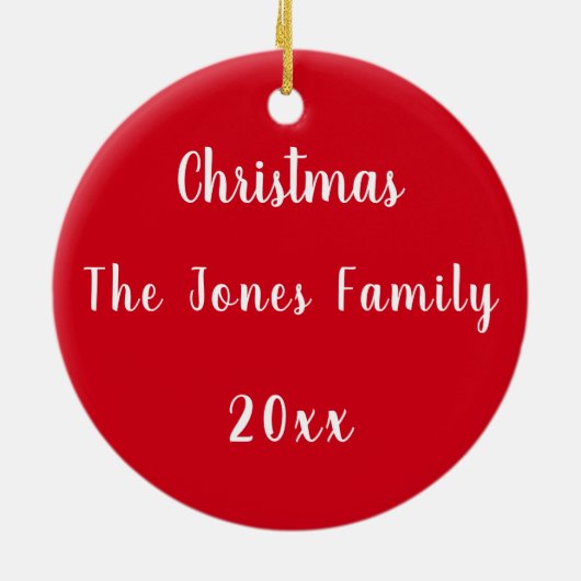 Festive kerstmis Giraffe, rode, groene lepel Keramisch Ornament (Achterkant)