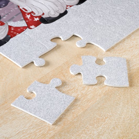 Festive Kerstmis gnome Holiday Jigzaag puzzel Legpuzzel (Zijkant)
