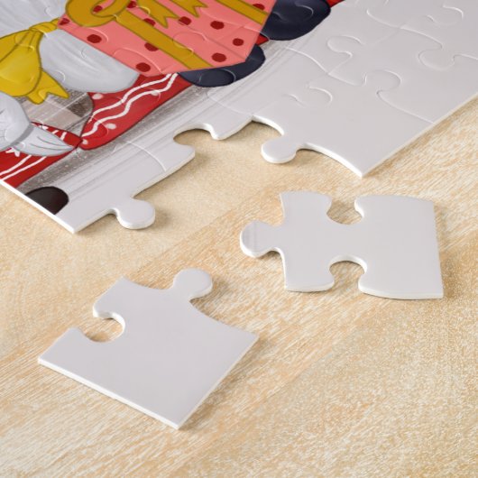 Festive Kerstmis gnome Holiday Jigzaag puzzel Legpuzzel (Zijkant)