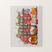 Festive Kerstmis gnome Holiday Jigzaag puzzel Legpuzzel (Verticaal)