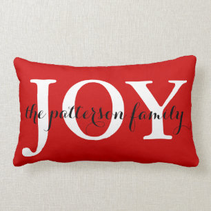 Festive Kerstmis Joy Red White, speciaal gepersona Kussen