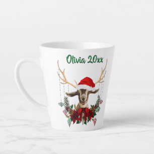 Festive Kerstmis Kind Goat Latte Mok