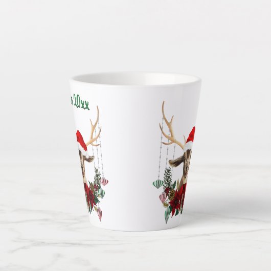 Festive Kerstmis Kind Goat Latte Mok (Voorkant)