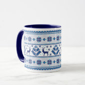 Festive Kerstmis Knit Kijk naar Mok (Voorkant links)