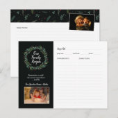 Festive kerstmis met bladeren van Berries Briefkaart (Voorkant / Achterkant)