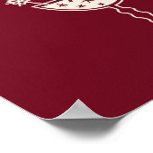 Festive Kerstmis, midden eeuw, modern cocktailmenu Poster (Hoek)