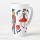 Festive Kerstmis Nutcracker Ballet Characters Latte Mok (Rechterhoek)