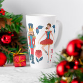 Festive Kerstmis Nutcracker Ballet Characters Latte Mok