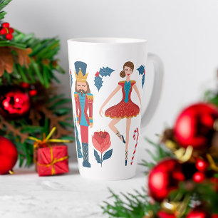 Festive Kerstmis Nutcracker Ballet Characters Latte Mok