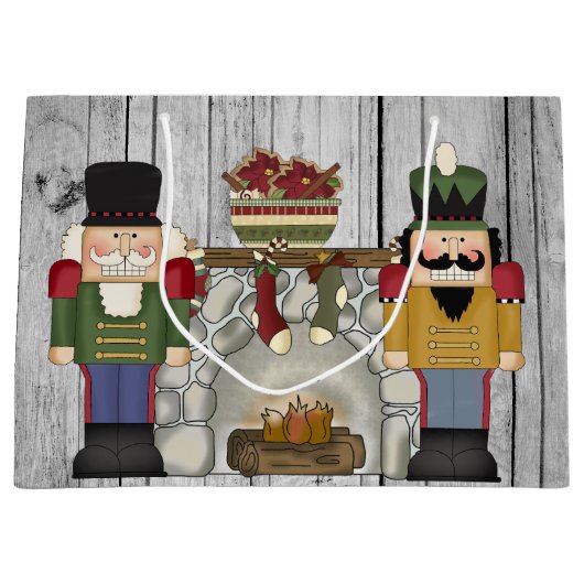 Festive Kerstmis nutcracker Holiday party bag Groot Cadeauzakje (Voorkant)