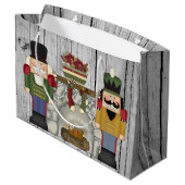 Festive Kerstmis nutcracker Holiday party bag Groot Cadeauzakje (Achterkant Gekanteld)