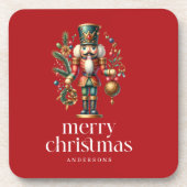 Festive Kerstmis Nutkraker Bier Onderzetter (Voorkant)