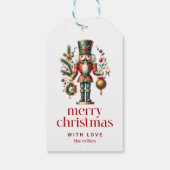 Festive Kerstmis Nutkraker Cadeaulabel (Achterkant)
