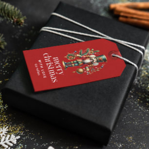 Festive Kerstmis Nutkraker Cadeaulabel