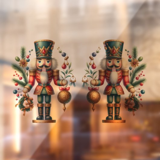 Festive Kerstmis Nutkraker Raamsticker (Vel 2)