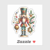 Festive Kerstmis Nutkraker Sticker (Vel)
