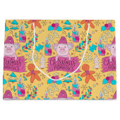 Festive kerstmis-pigs Medium Gift-tas Groot Cadeauzakje (Voorkant)