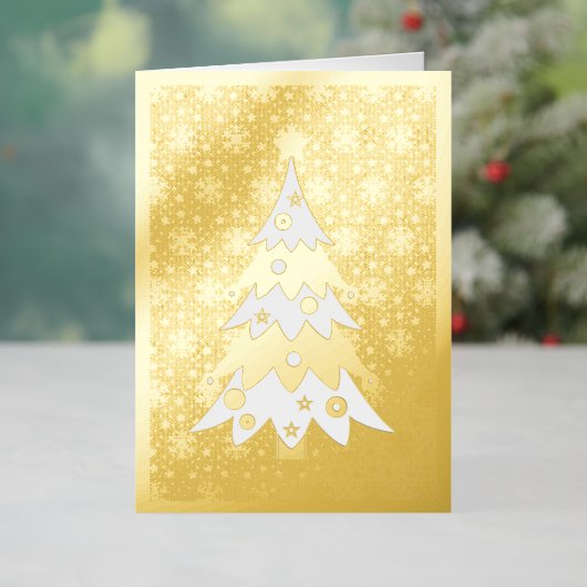 Festive kerstmis Premium - 5 x 7 Gold Folie Feestdagenkaart (Feestdagen Insitu)