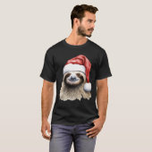 Festive Kerstmis-sleuf T-shirt (Voorkant volledig)