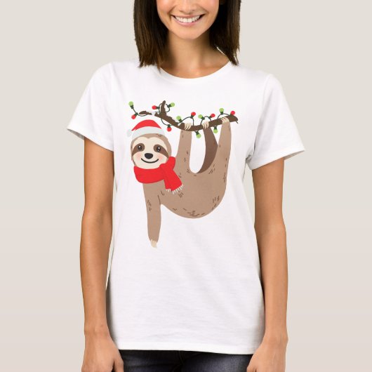 Festive Kerstmis-sleuf T-shirt (Voorkant)