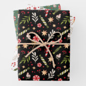 Festive Kerstmis Snoep Pattern Coordinated Inpakpapier Vel (In situ)